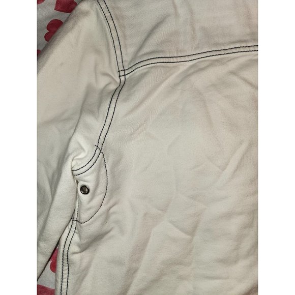 Womens Coldwater Creek zip front white hoodie sz M - Picture 6 of 9